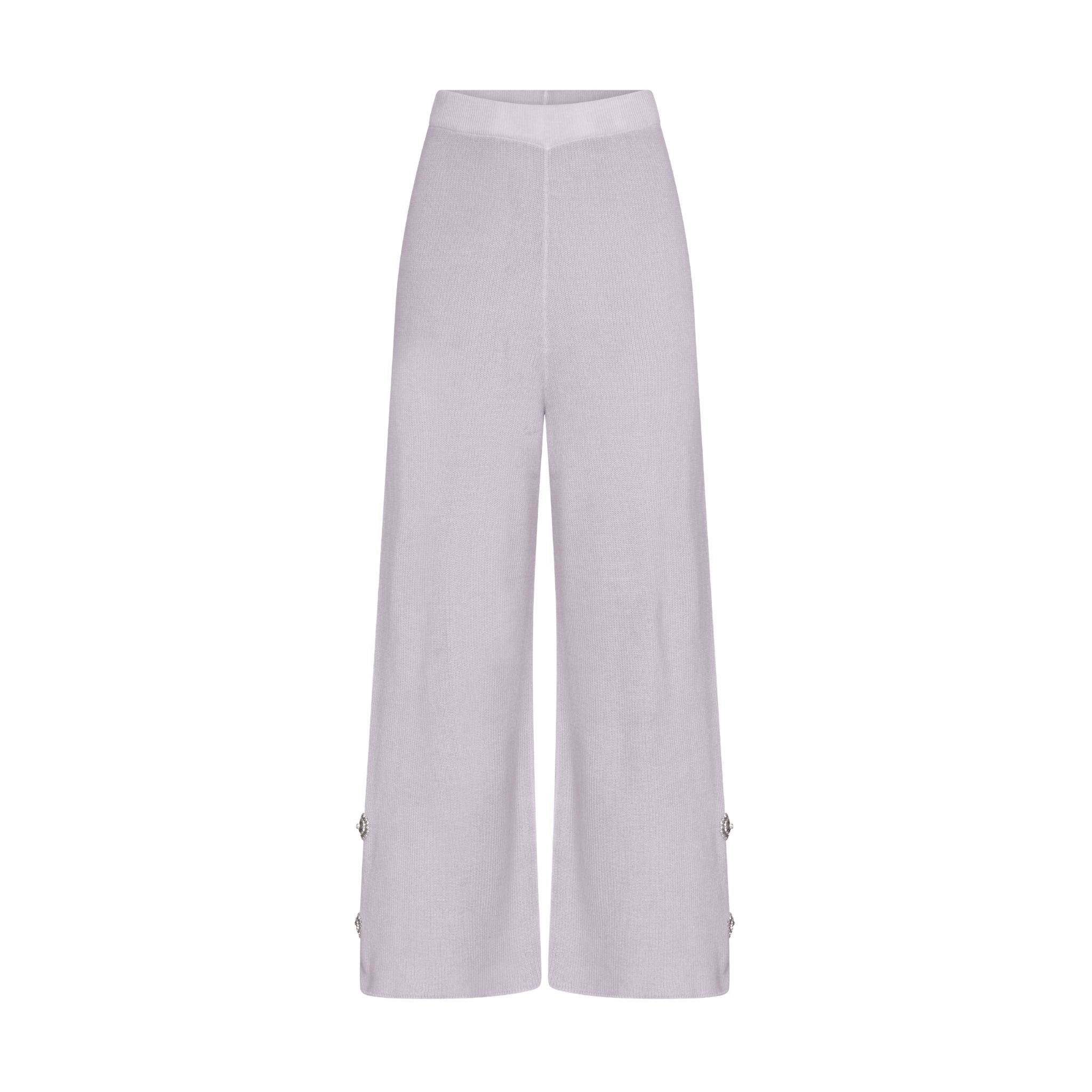 Grey Embellished Flared Pants