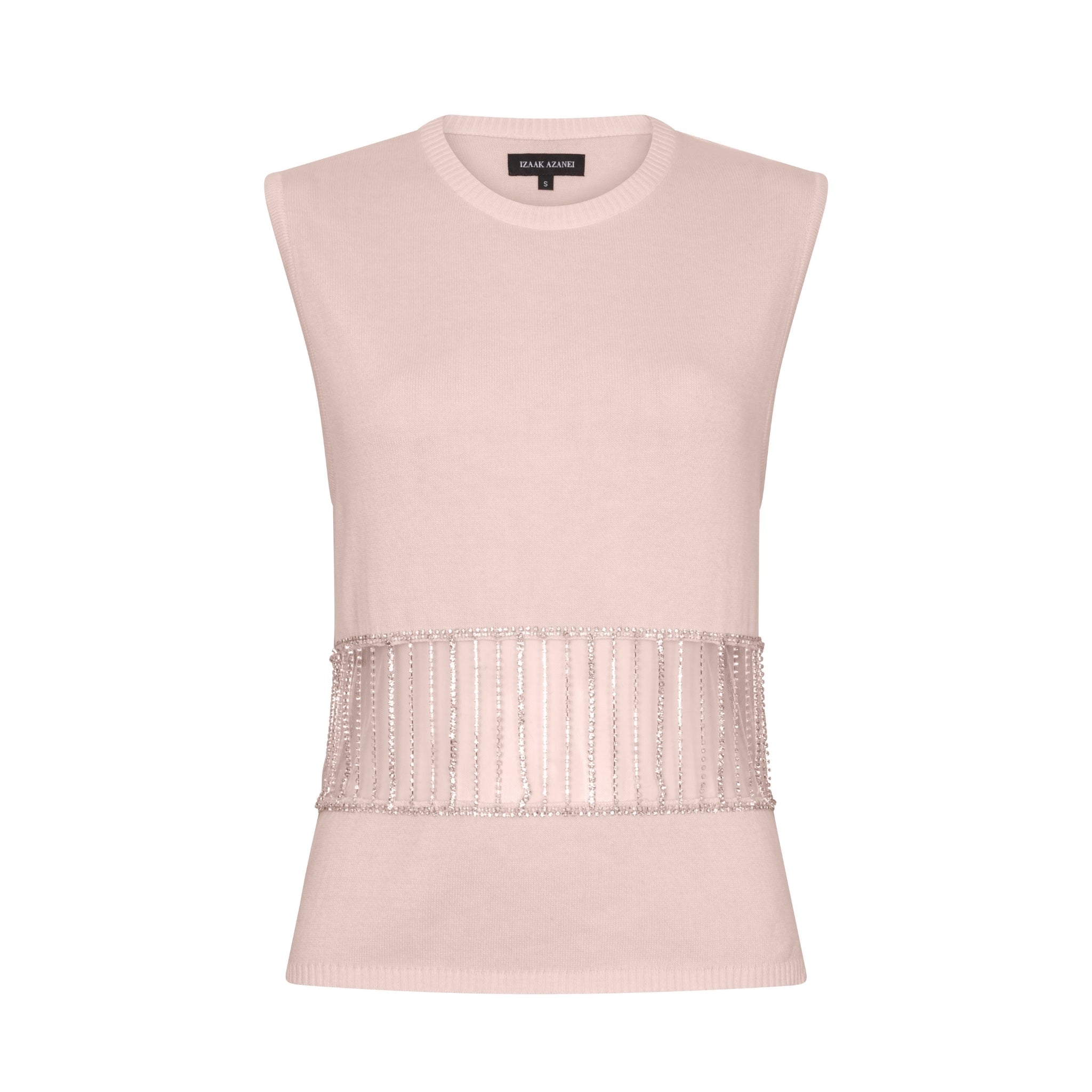 Crystal Chain Sleeveless Shirt