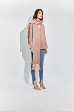 Load image into Gallery viewer, Pearl Fringed Coat &amp; Scarf in Mocha
