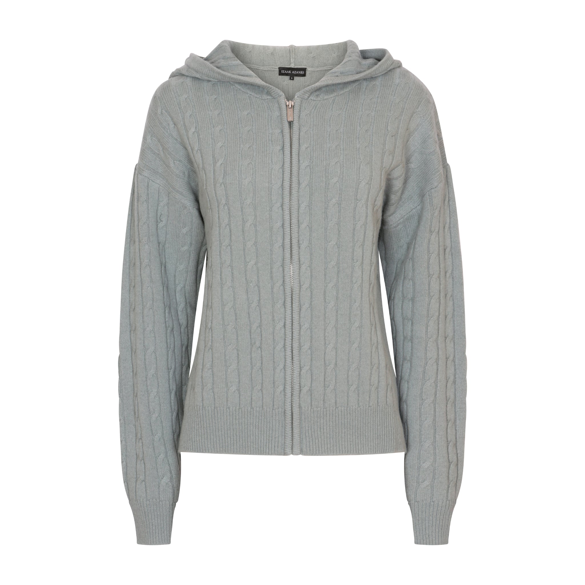 The Cable Knit Zip Up Cardigan in Meadow