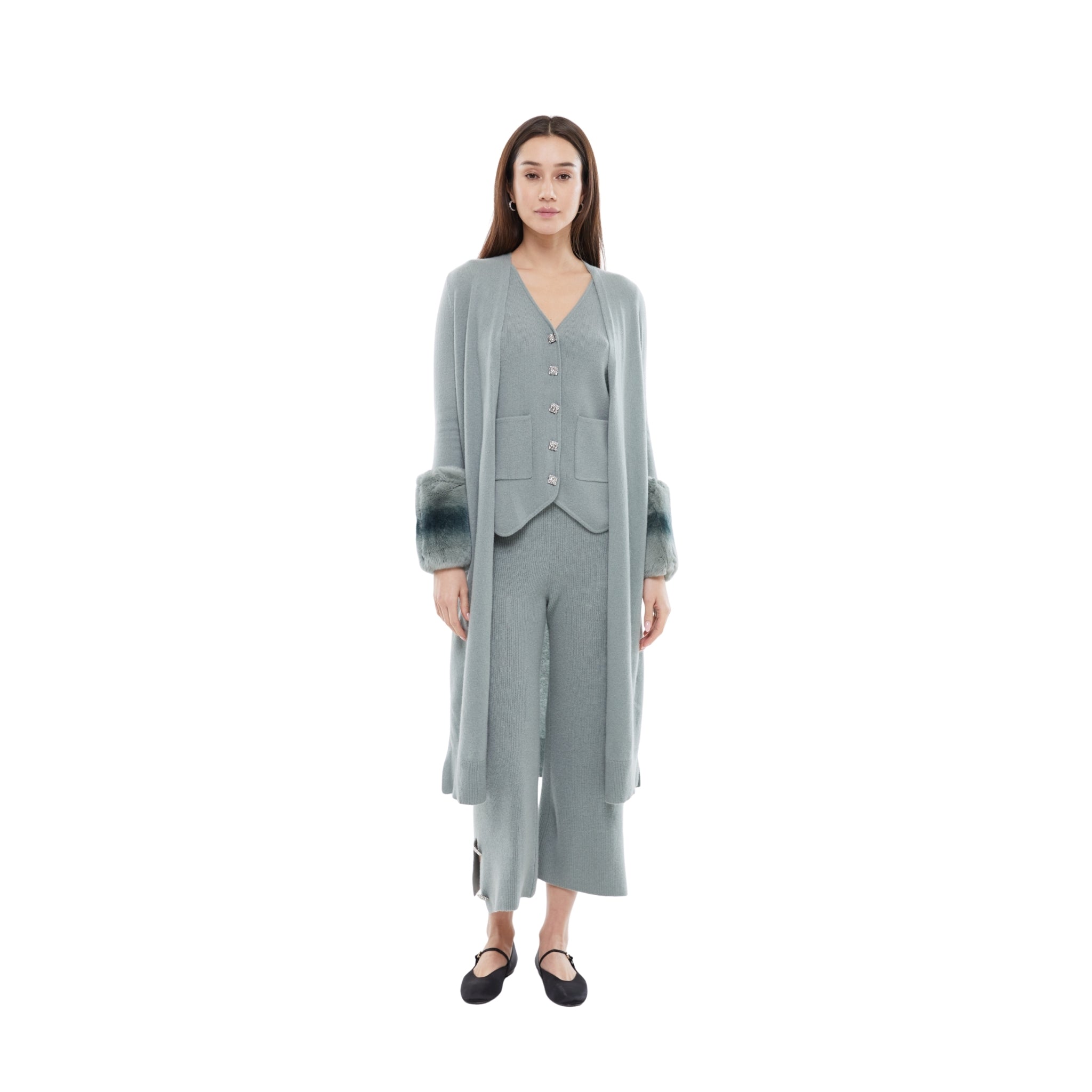 The Long Cuff Cardigan in Meadow