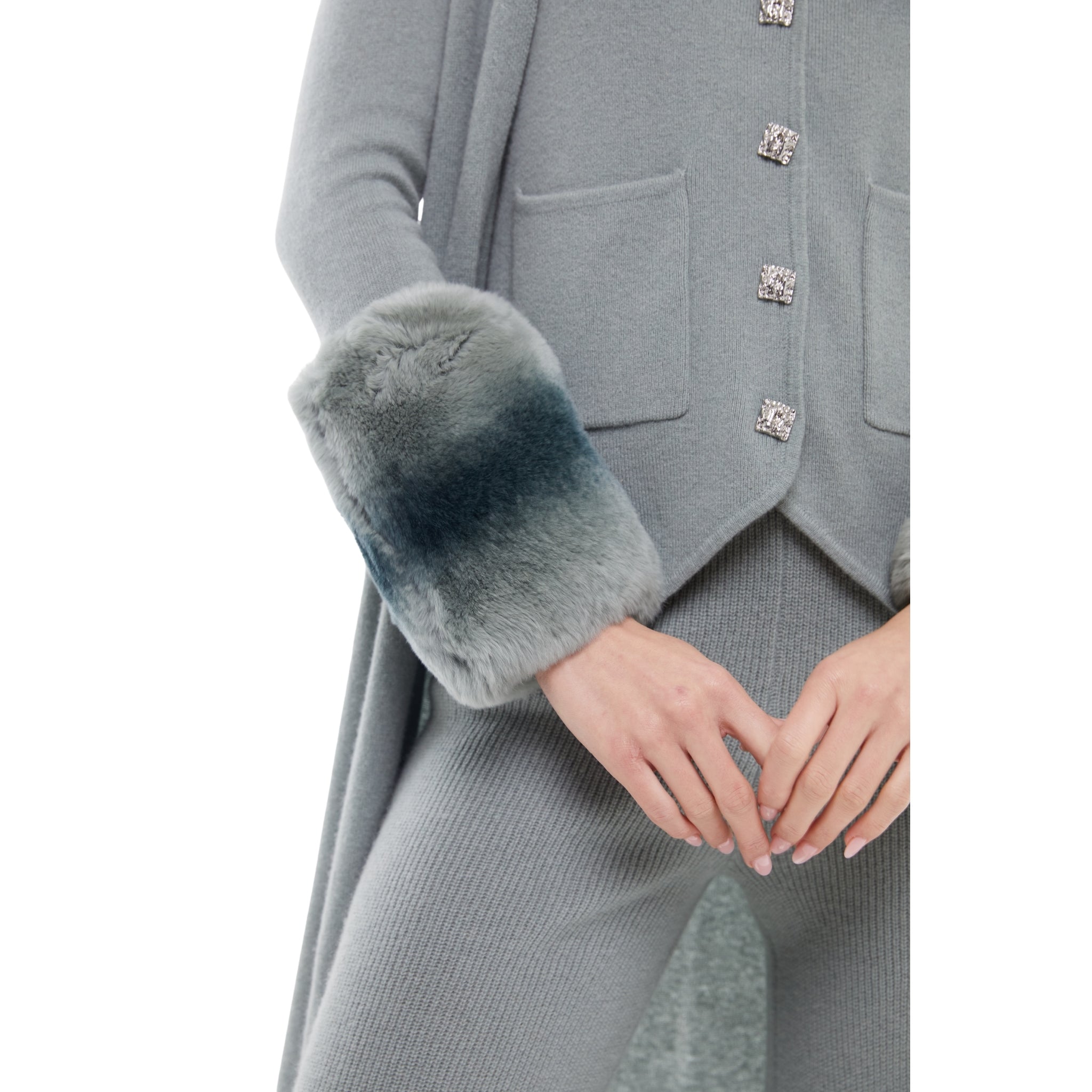 The Long Cuff Cardigan in Meadow