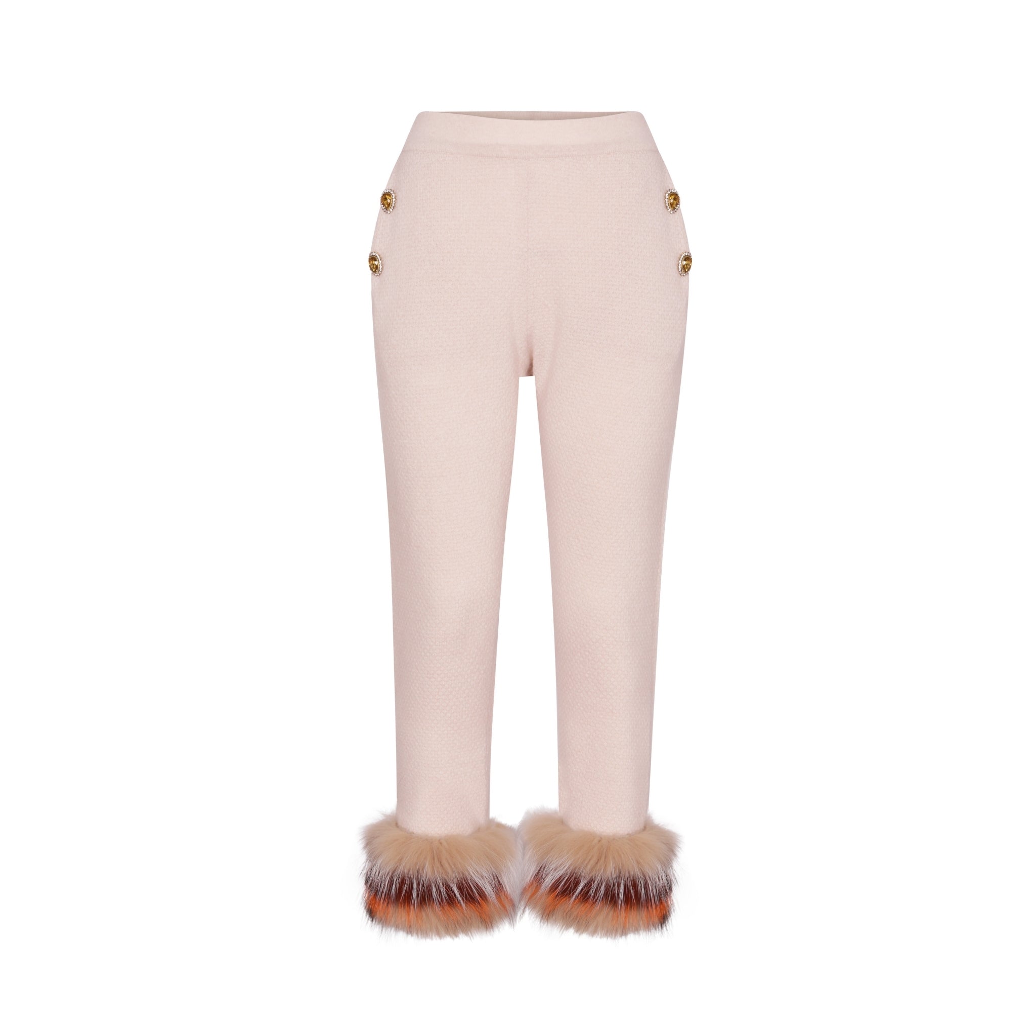 Embellished Jacquard Trim Pants