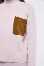 Load image into Gallery viewer, Oyster and Monk High Neck Sweater with Contrast Pocket Detail
