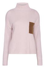 Load image into Gallery viewer, Oyster and Monk High Neck Sweater with Contrast Pocket Detail
