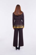Load image into Gallery viewer, Embellished Tie Detail Jacket in Chestnut
