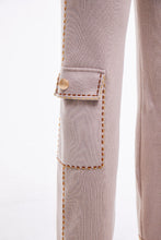 Load image into Gallery viewer, Straight Leg Pants with Embellishment in Light Stone
