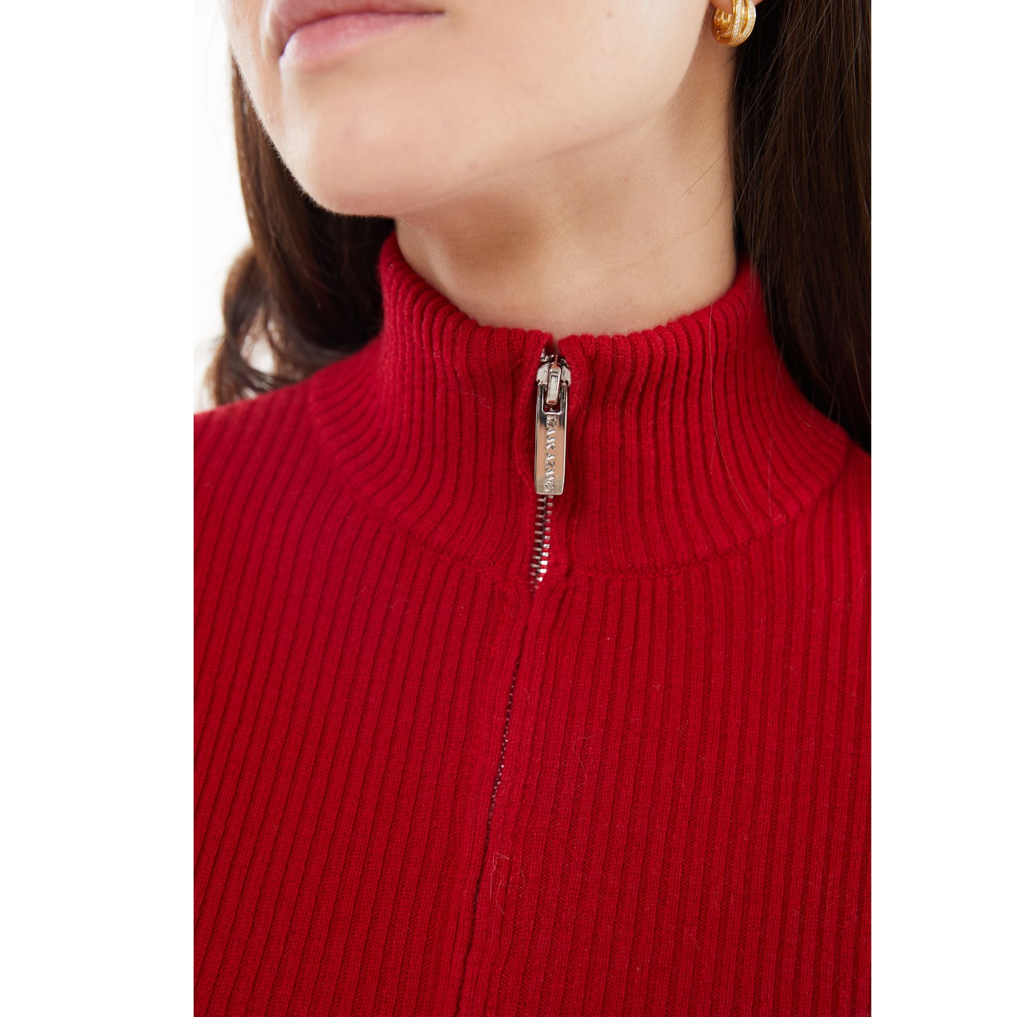 The V Stripe Detail Zip Up Layer in Blaze