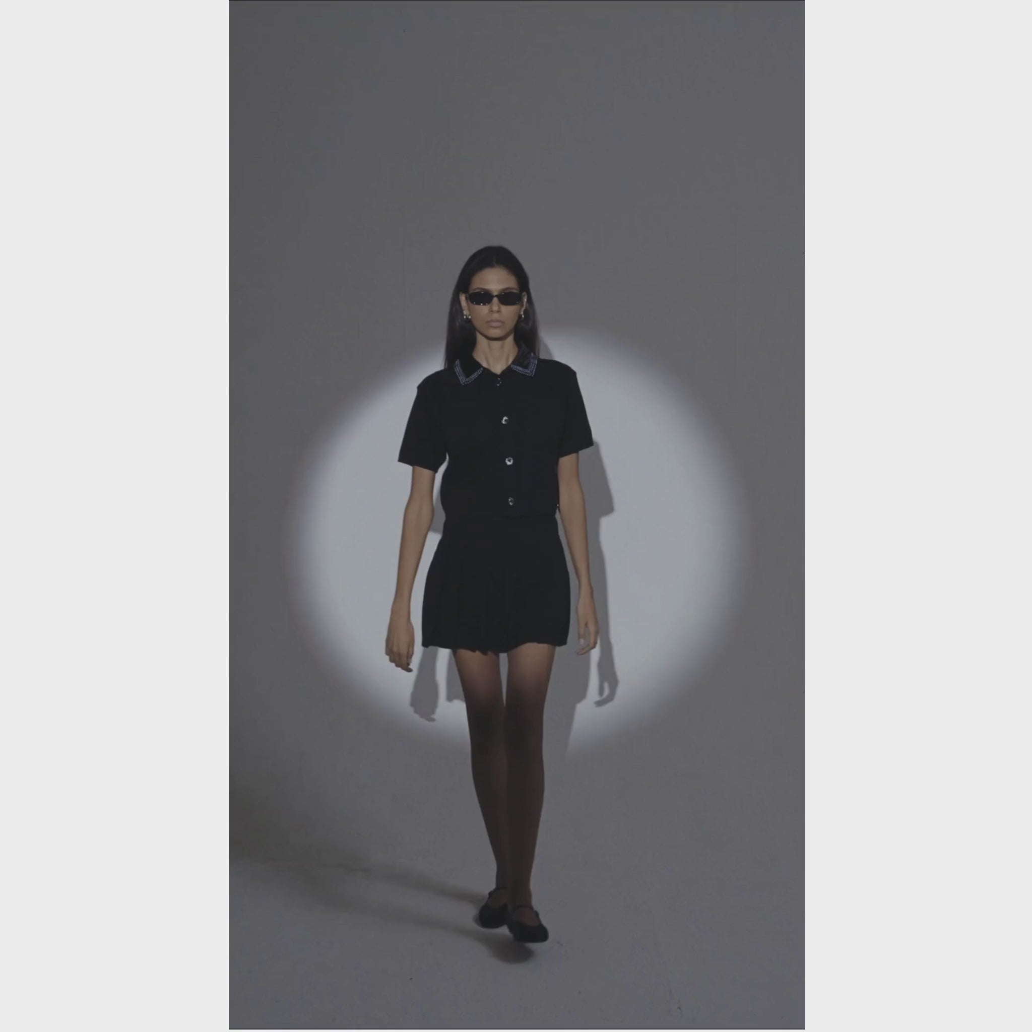 The Short Sleeve Embellished Pocket Shirt in Black