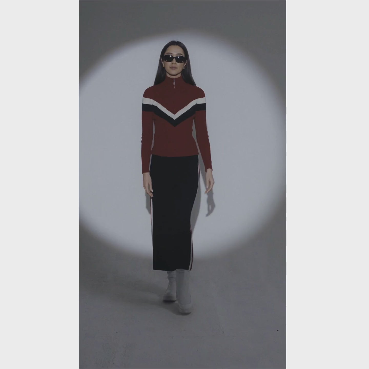 The Side Stripe Straight Leg Pants in Black