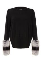 Load image into Gallery viewer, Black Chinchilla Cuff Sweater
