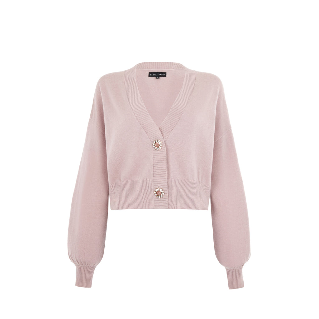 Cropped Buttoned Cardigan