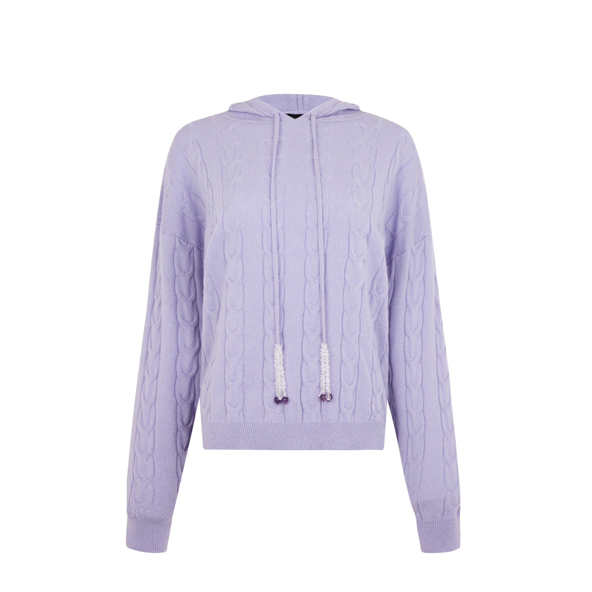 Embellished Cable Hoodie