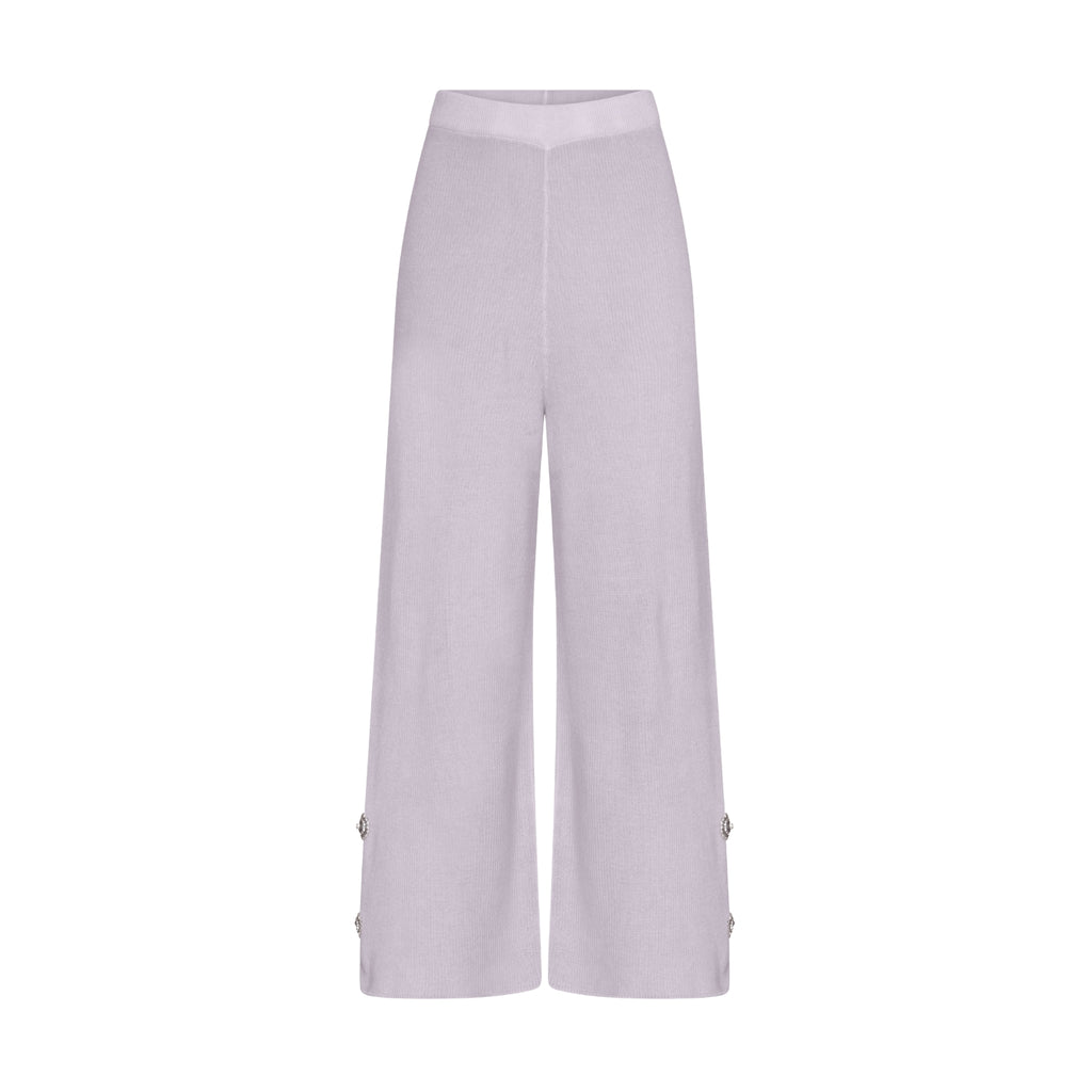 Grey Embellished Flared Pants