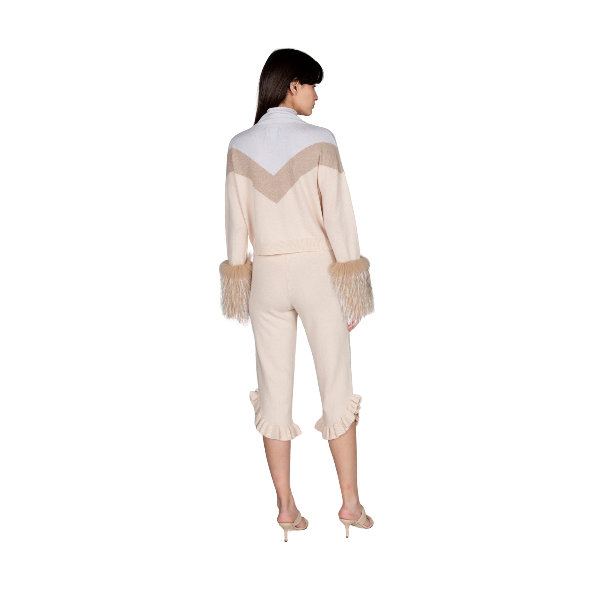 Colour Block High Neck Sweater