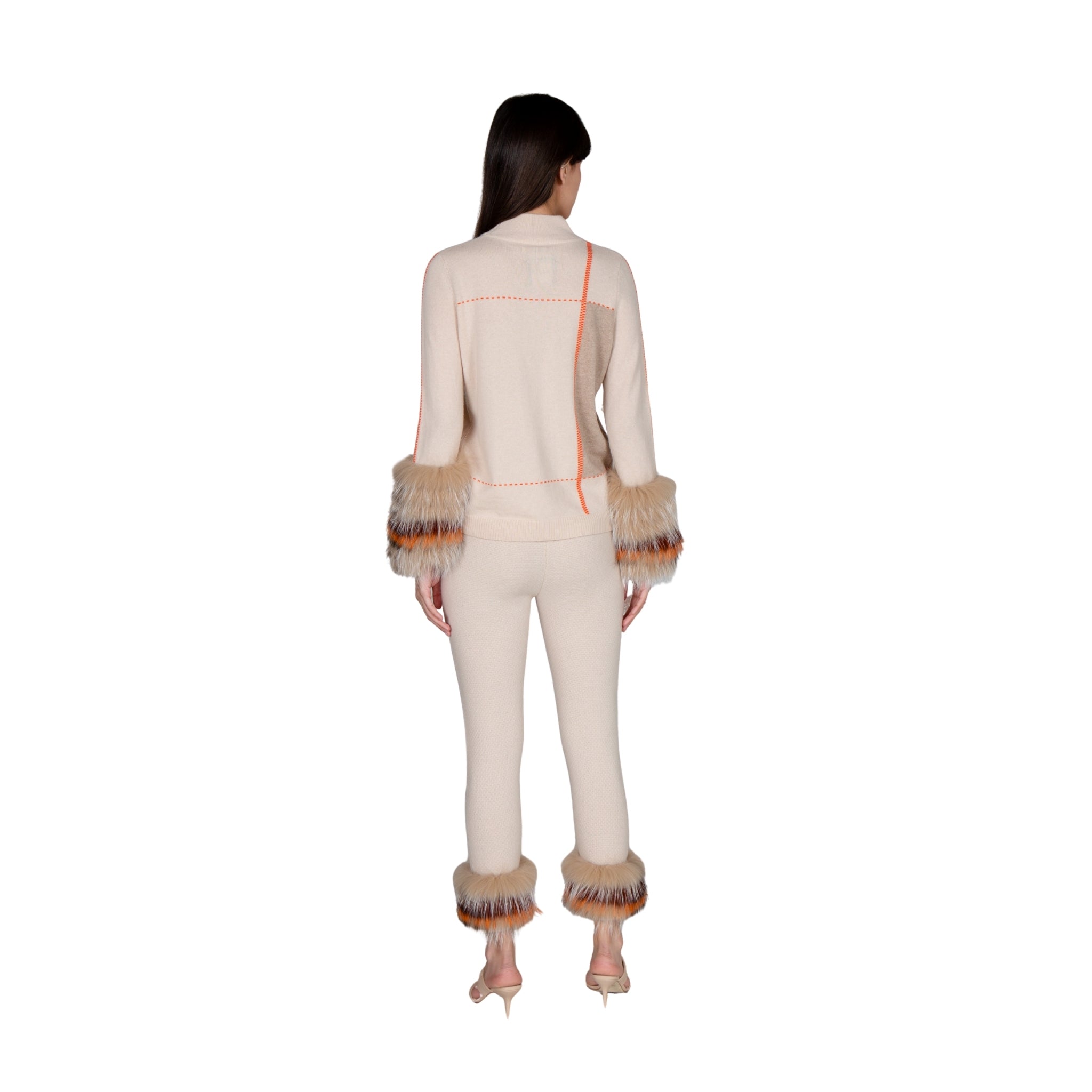 Embellished Jacquard Trim Pants