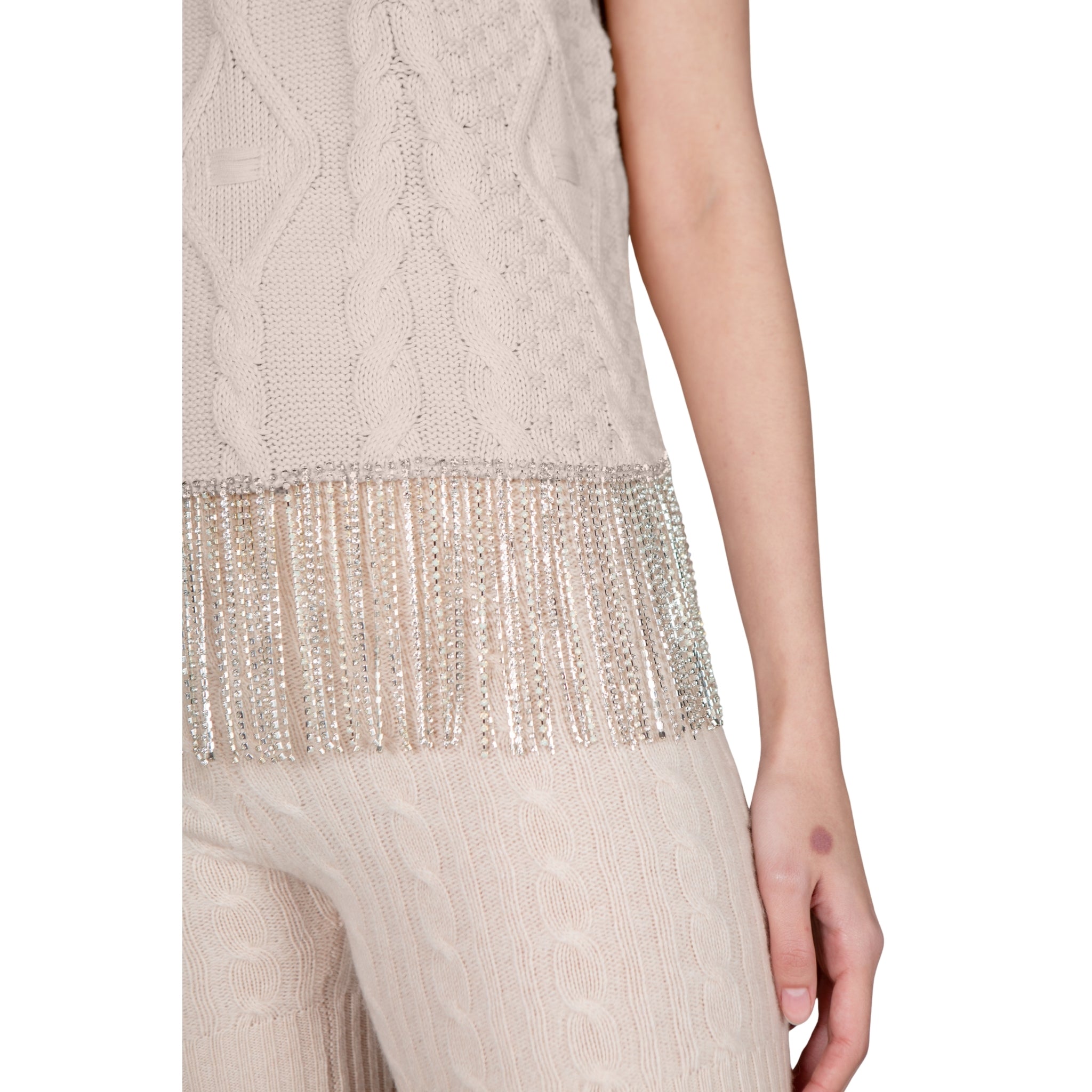 Crystal Embellished Sleeveless Top