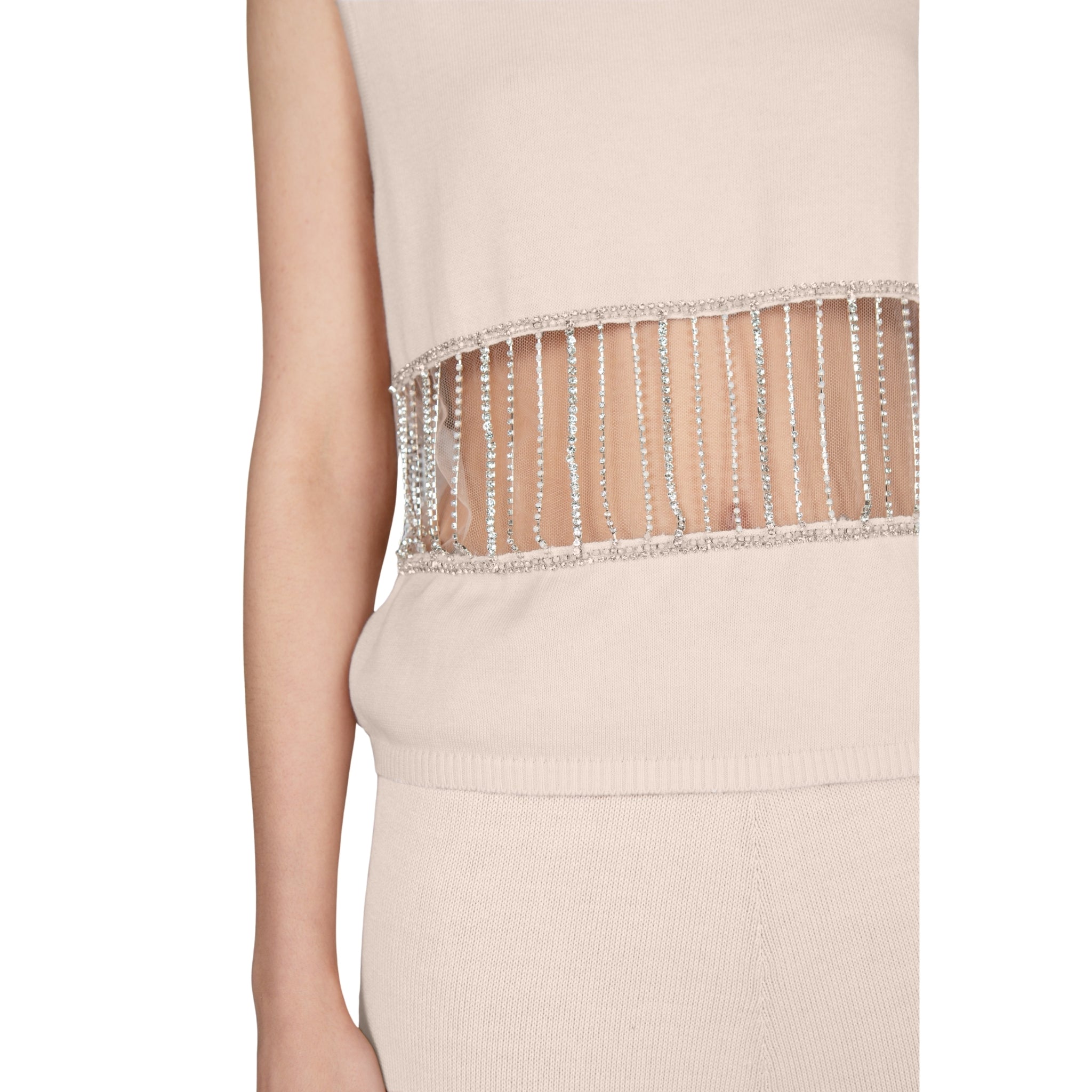 Crystal Chain Sleeveless Shirt