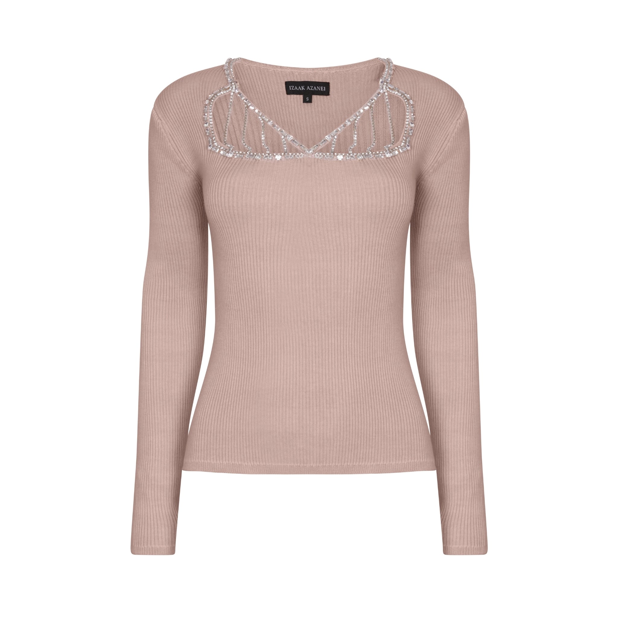 Ribbed Cut Out Embellished Top
