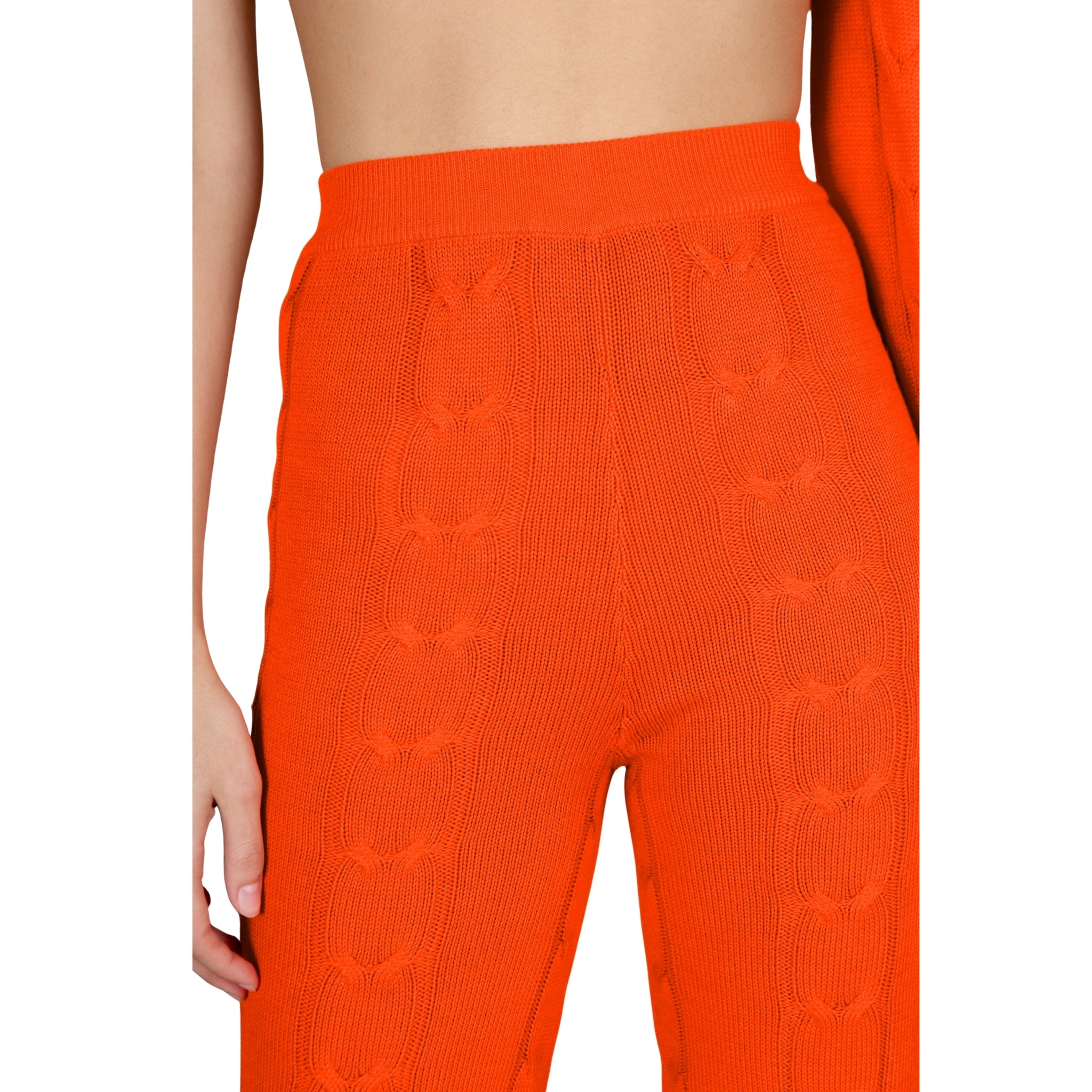 Orange Bow Detailed Pants