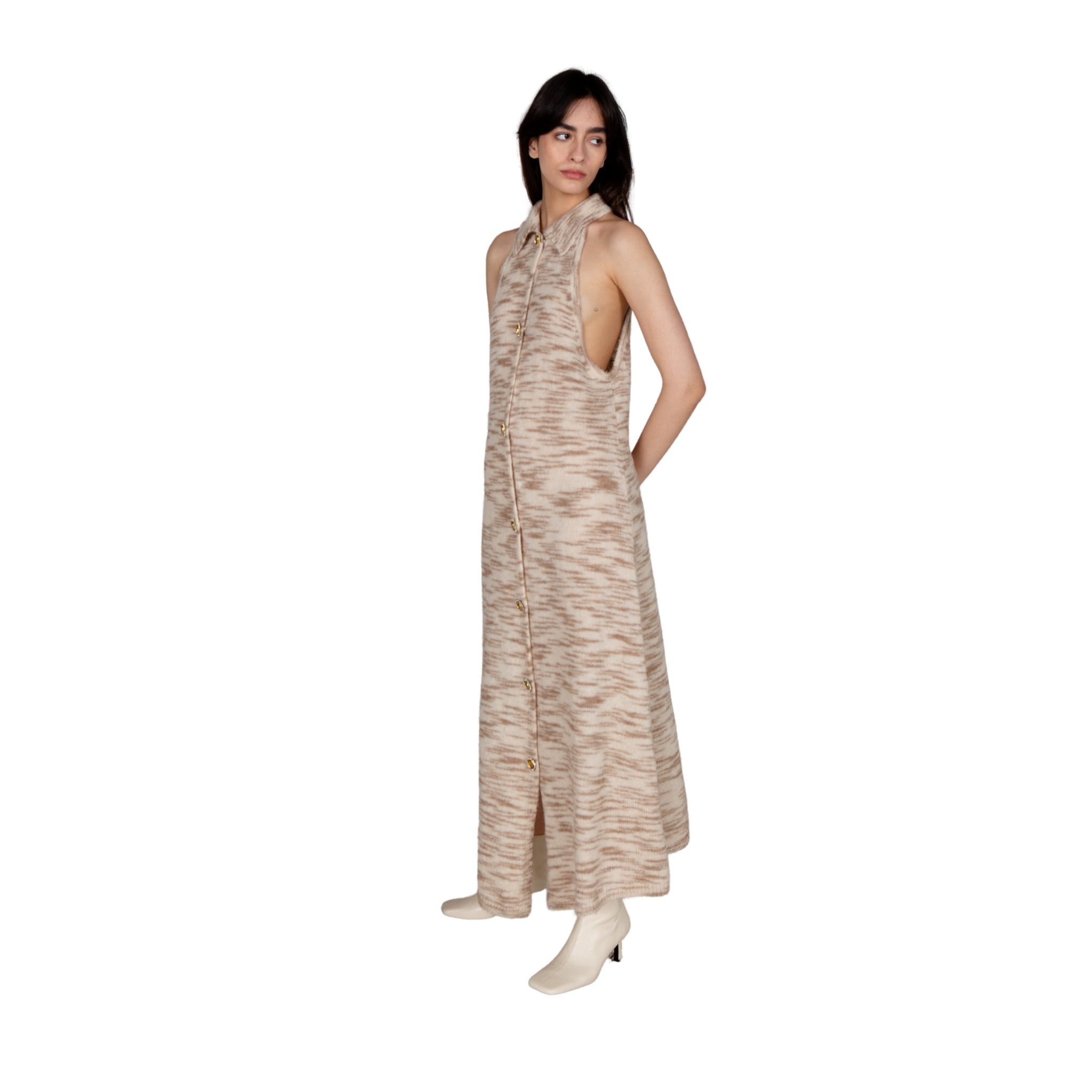Printed Long Knit Dress
