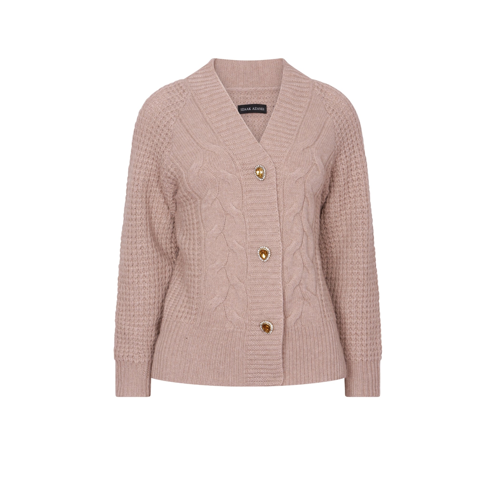 Embellished Cable Cardigan