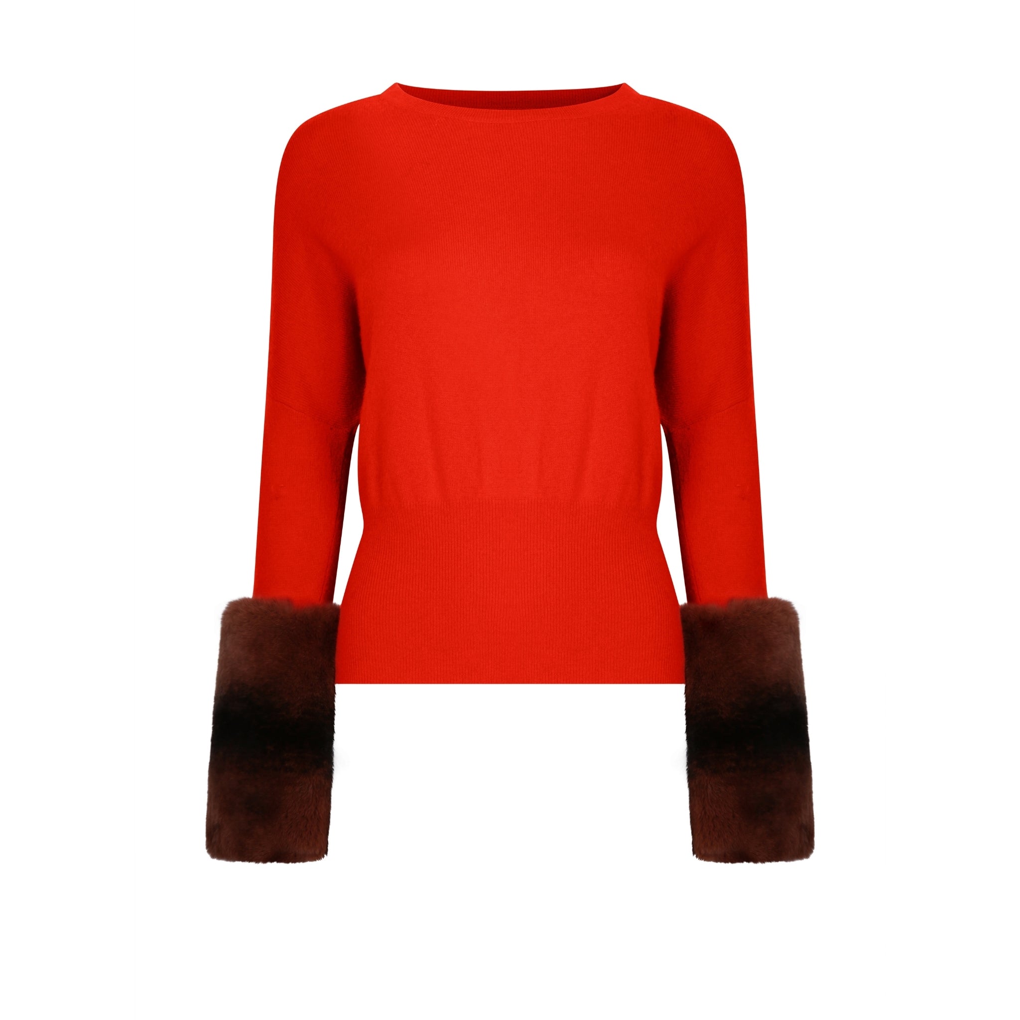 Orange Chinchilla Cuff Sweater