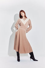 Load image into Gallery viewer, A-Line Skirt with Shearling Detail in Pecan
