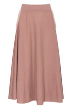 Load image into Gallery viewer, A-Line Skirt with Shearling Detail in Pecan
