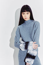 Load image into Gallery viewer, Cropped Pants with Chinchilla Detail in Pewter
