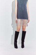 Load image into Gallery viewer, Diamond Fringed Dress in Steel
