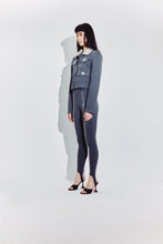 Load image into Gallery viewer, Crystal Embellished Jacket in Steel
