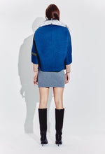 Load image into Gallery viewer, Loro Piana x Izaak Azanei Zipper Jacket with Chinchilla Collar in Azure

