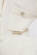 Load image into Gallery viewer, Cropped Shearing Cuff Cardigan in Cloud
