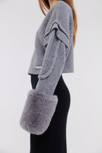 Load image into Gallery viewer, Faux Cuff Sweater with Plait Detail in Mist
