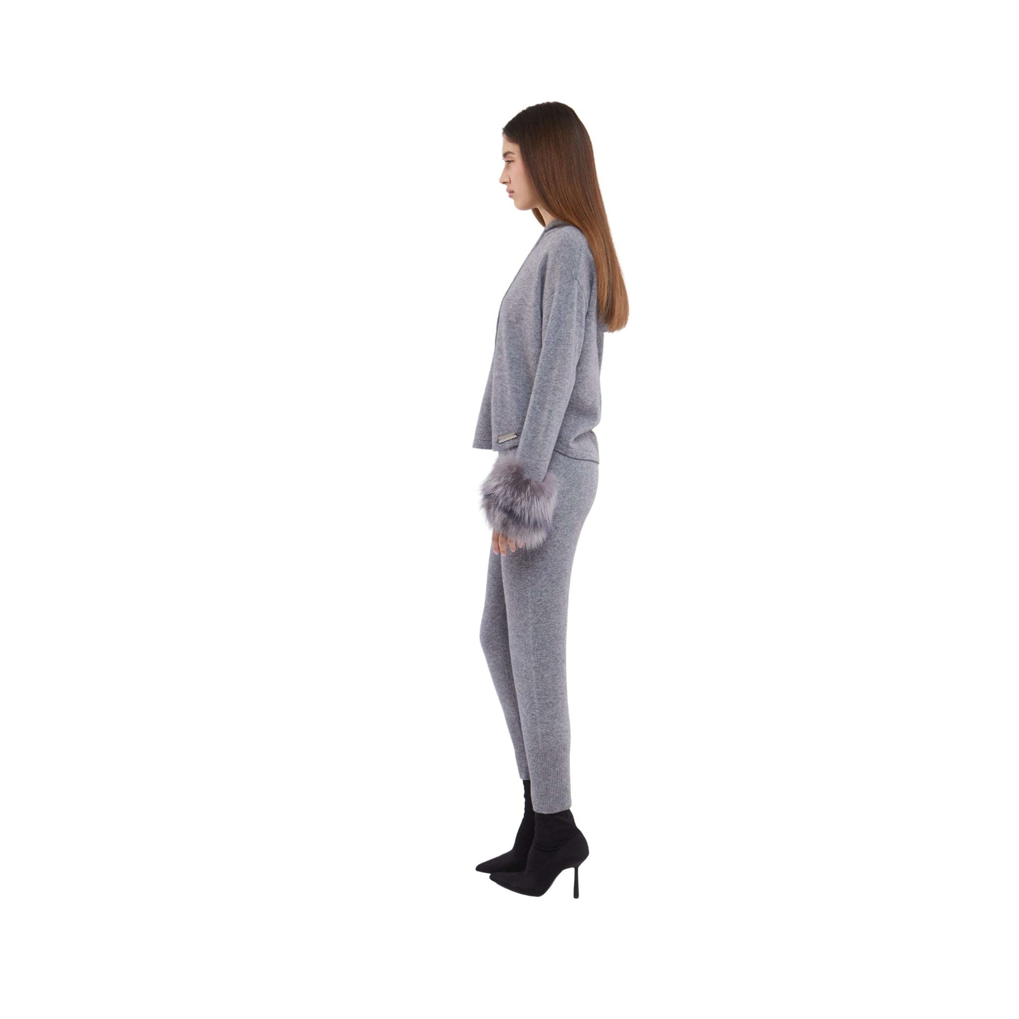 Fox Cuff Hoodie in Mist