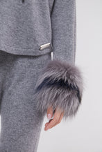 Load image into Gallery viewer, Fox Cuff Hoodie in Mist
