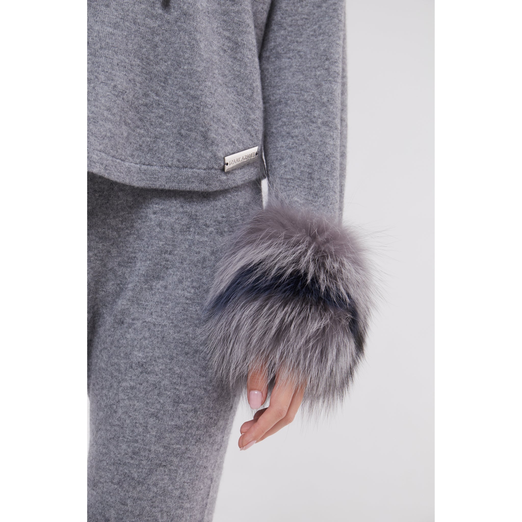Fox Cuff Hoodie in Mist