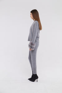 Tapered Drawstring Pants in Mist