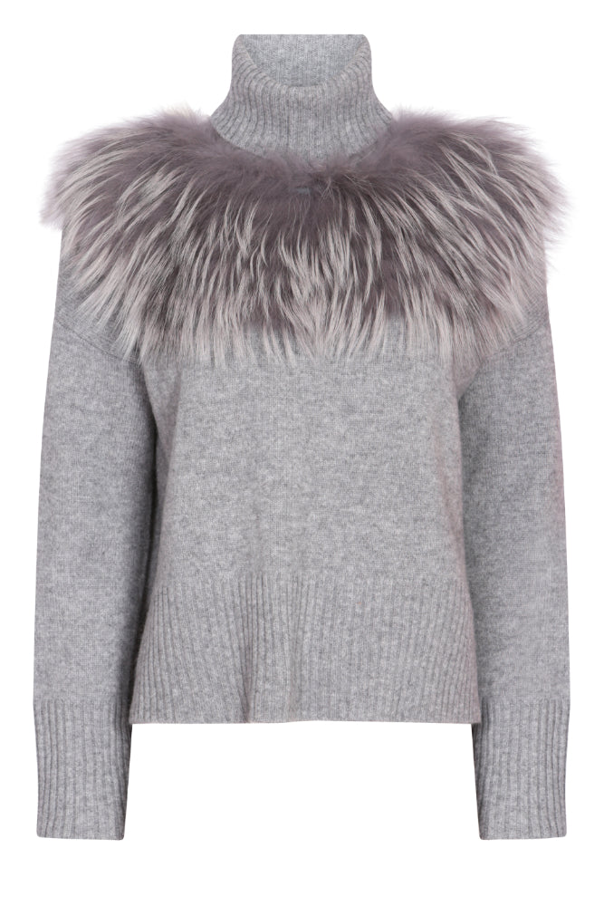 High Neck Sweater in Mist