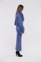 Load image into Gallery viewer, Jacket with Shearling Collar and Cuffs in Yale Blue
