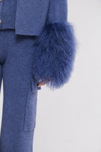 Load image into Gallery viewer, Jacket with Shearling Collar and Cuffs in Yale Blue
