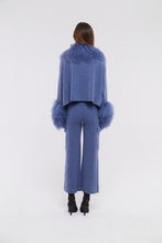 Load image into Gallery viewer, Jacket with Shearling Collar and Cuffs in Yale Blue
