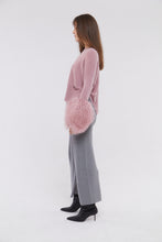 Load image into Gallery viewer, Round Neck Sweater with Shearling Cuff in Blush
