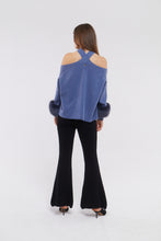 Load image into Gallery viewer, Criss-Cross Sweater in Yale Blue
