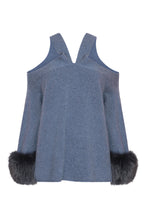 Load image into Gallery viewer, Criss-Cross Sweater in Yale Blue
