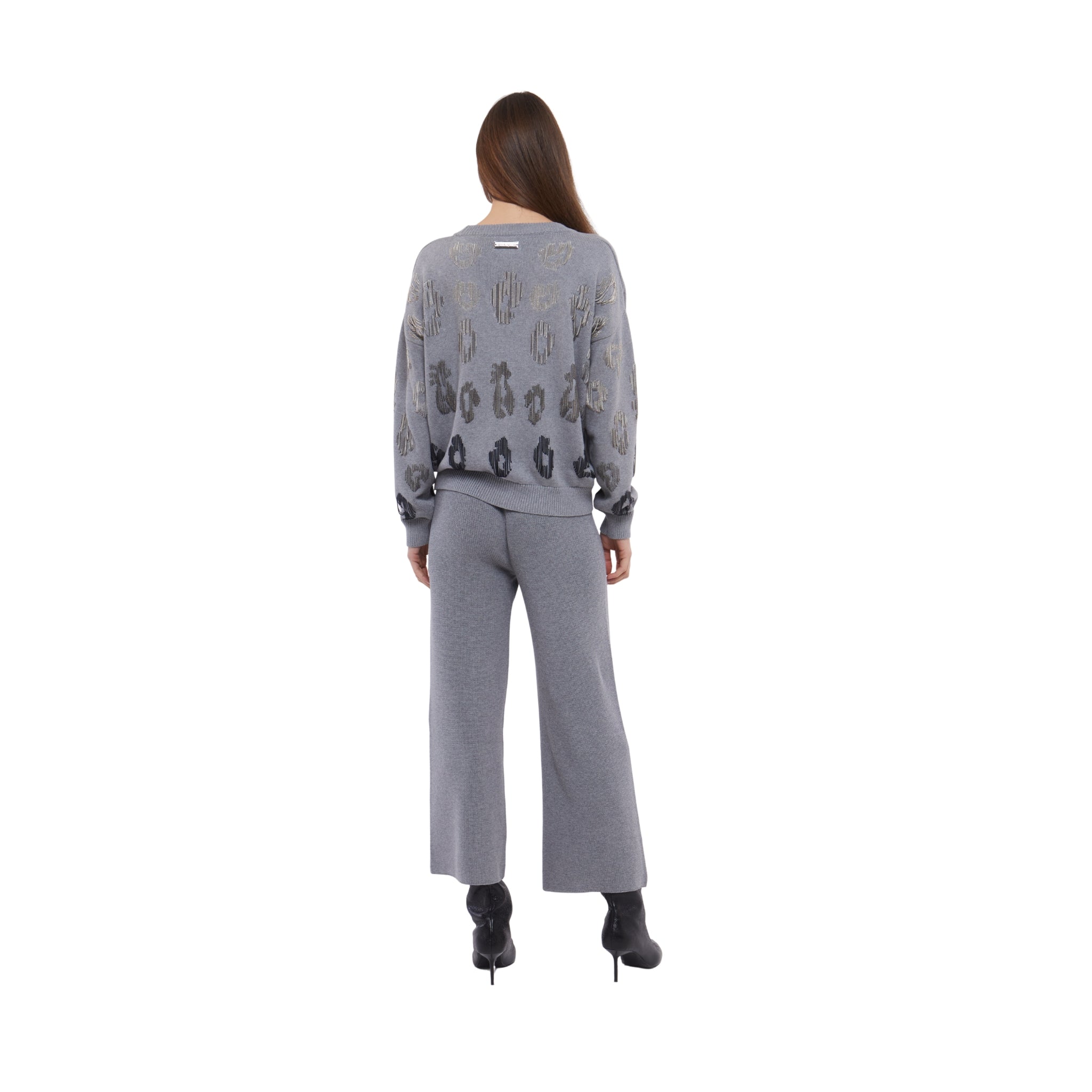 Cardigan with Chain Detail in Stone