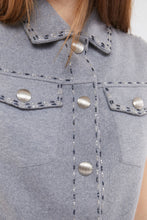 Load image into Gallery viewer, Embellished Waistcoat in Stone
