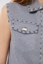 Load image into Gallery viewer, Embellished Waistcoat in Stone
