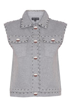 Load image into Gallery viewer, Embellished Waistcoat in Stone
